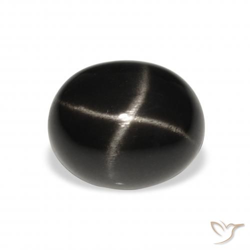6.62ct Naturel Noire Diopside étoilé, ovale, Opaque