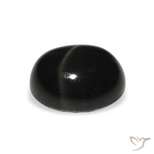 Diopside étoilé Noire naturelle ovale, 6.62 ct, Opaque