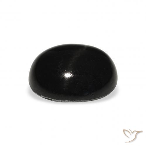 Diopside étoilé Noire naturelle ovale, 5.90 ct, Opaque
