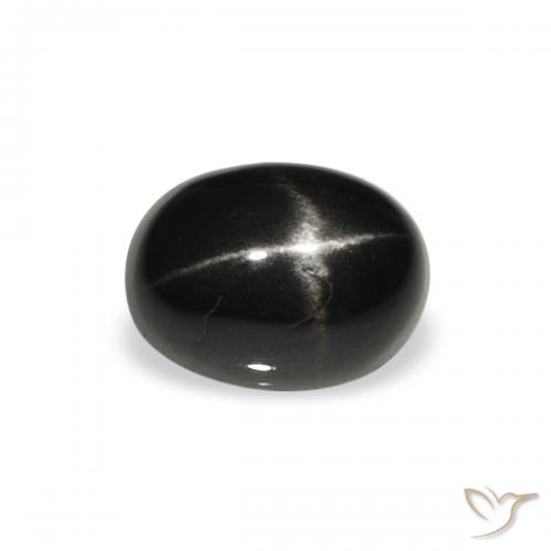 1.40ct Naturel Noire Diopside étoilé, ovale, Opaque