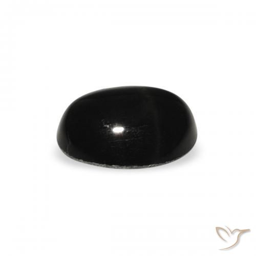Diopside étoilé Noire naturelle ovale, 1.40 ct, Opaque