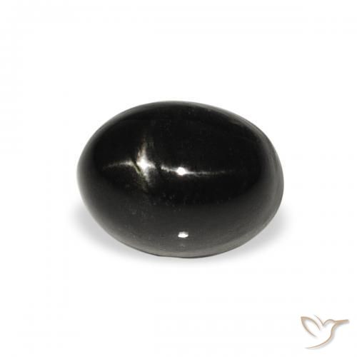 Diopside étoilé Noire naturelle ovale, 2.28 ct, Opaque