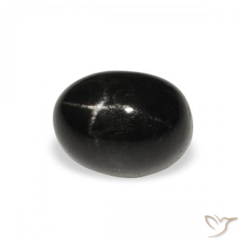 Diopside étoilé Noire naturelle ovale, 2.45 ct, Opaque