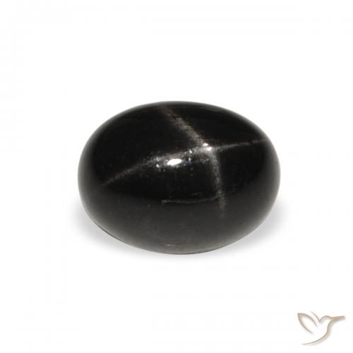 2.08ct Naturel Noire Diopside étoilé, ovale, Opaque