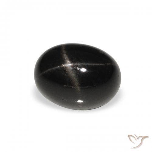 Diopside étoilé Noire naturelle ovale, 2.08 ct, Opaque