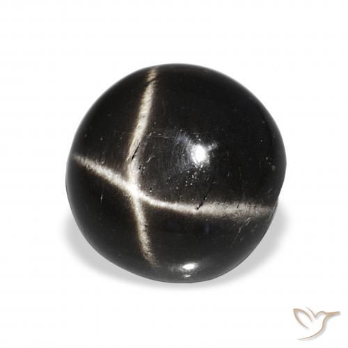 Diopside étoilé Noire naturelle Tour, 8.06 ct, Opaque