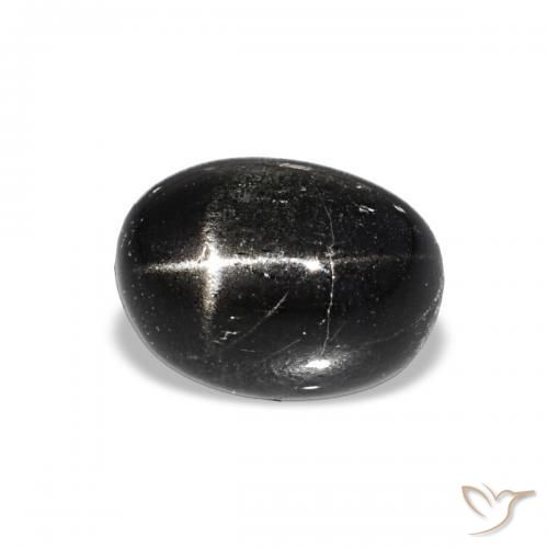 Diopside étoilé Noire naturelle ovale, 2.26 ct, Opaque