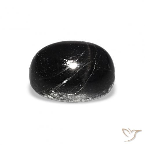 Diopside étoilé Noire naturelle ovale, 2.26 ct, Opaque