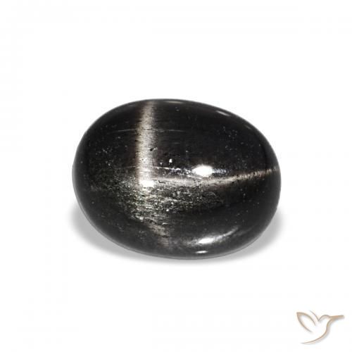 Diopside étoilé Noire naturelle ovale, 1.81 ct, Opaque