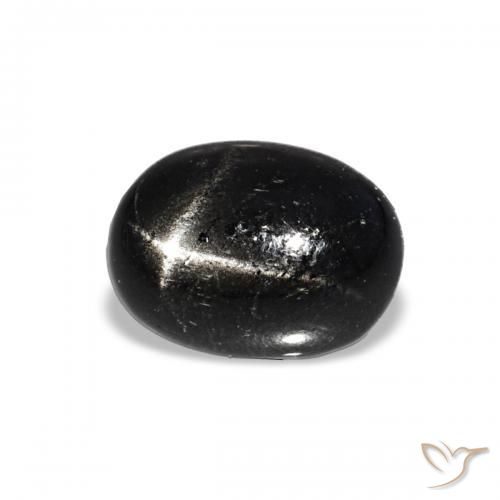 Diopside étoilé Noire naturelle ovale, 1.74 ct, Transparent