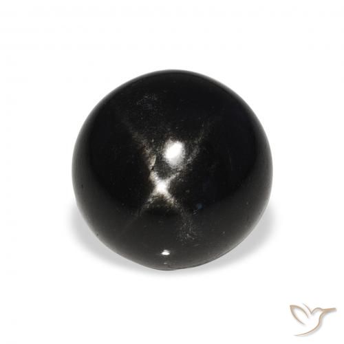 7.08ct Naturel Noire Diopside étoilé, Tour, Opaque