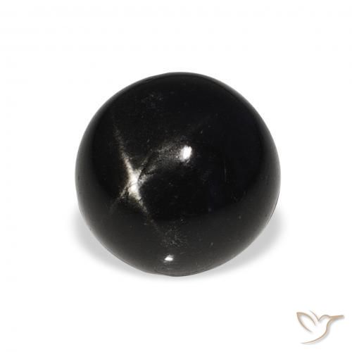 Diopside étoilé Noire naturelle Tour, 7.08 ct, Opaque