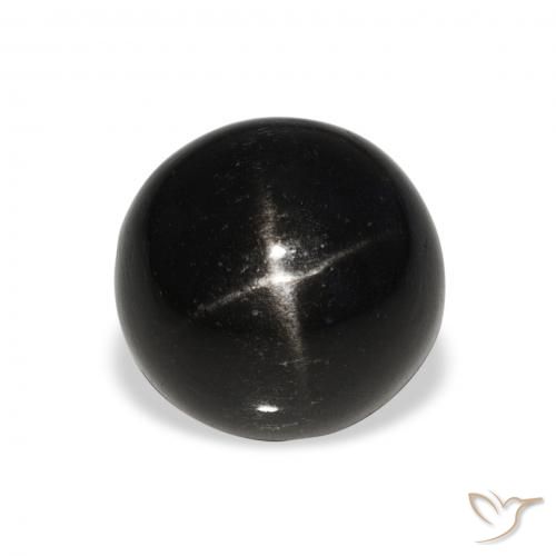 8.59ct Naturel Noire Diopside étoilé, Tour, Opaque
