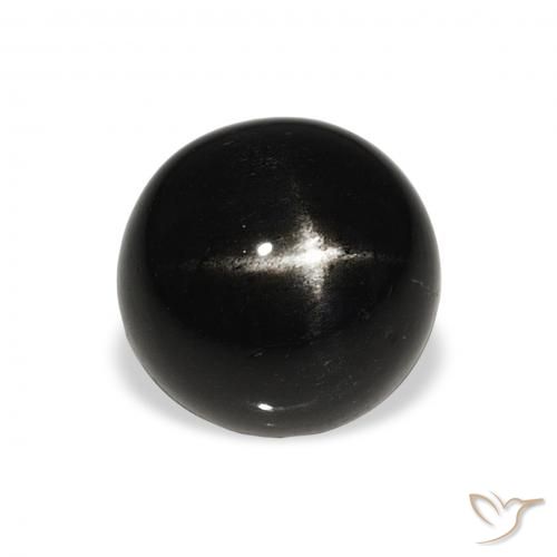 7.07ct Naturel Noire Diopside étoilé, Tour, Opaque