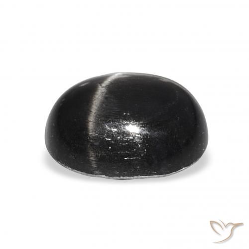 Diopside étoilé Noire naturelle ovale, 6.48 ct, Opaque