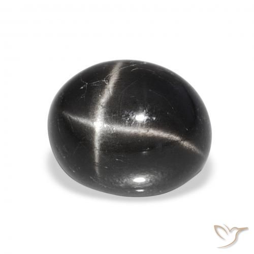 Diopside étoilé Noire naturelle ovale, 6.78 ct, Opaque