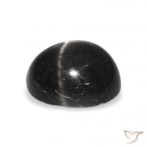Diopside étoilé Noire naturelle ovale, 6.78 ct, Opaque