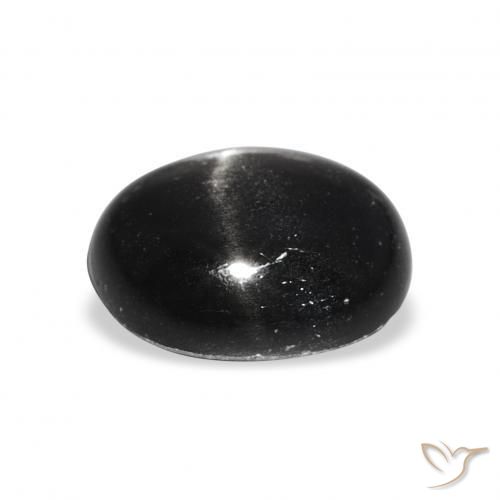 Diopside étoilé Noire naturelle ovale, 5.49 ct, Opaque