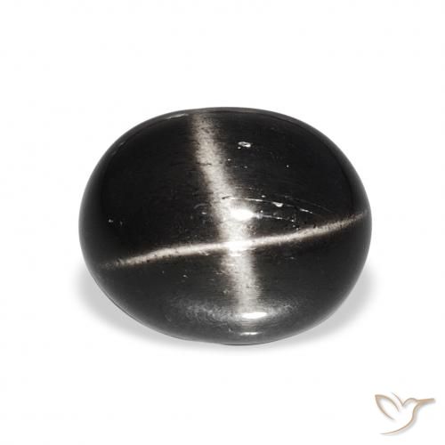 7.15ct Noire Diopside étoilé, ovale, Opaque