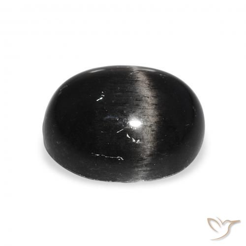 Diopside étoilé Noire naturelle ovale, 7.15 ct, Opaque