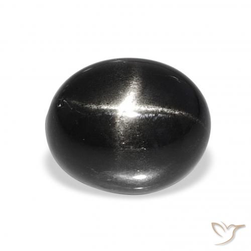 7.64ct Noire Diopside étoilé, ovale, Opaque