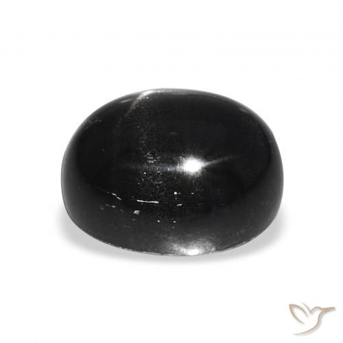 Diopside étoilé Noire naturelle ovale, 7.64 ct, Opaque