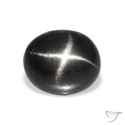 5.74ct Noire Diopside étoilé, ovale, Opaque