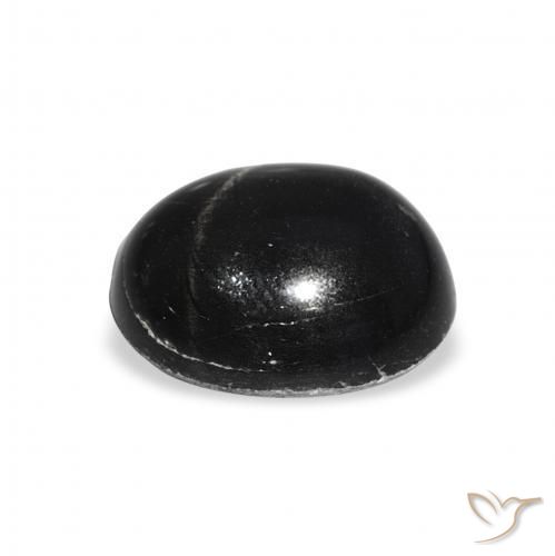 Diopside étoilé Noire naturelle ovale, 5.74 ct, Opaque
