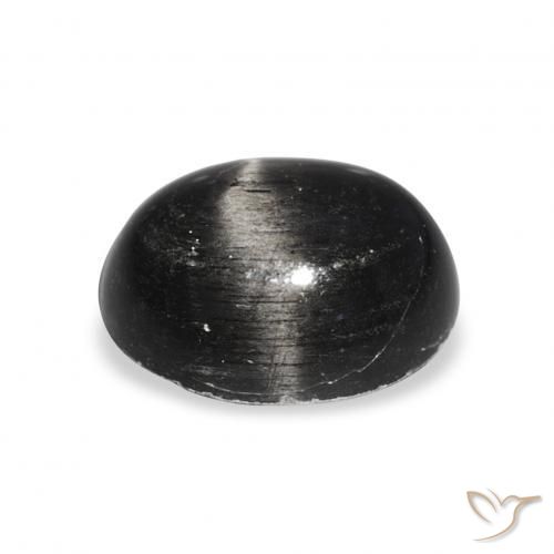 Diopside étoilé Noire naturelle ovale, 6.01 ct, Opaque