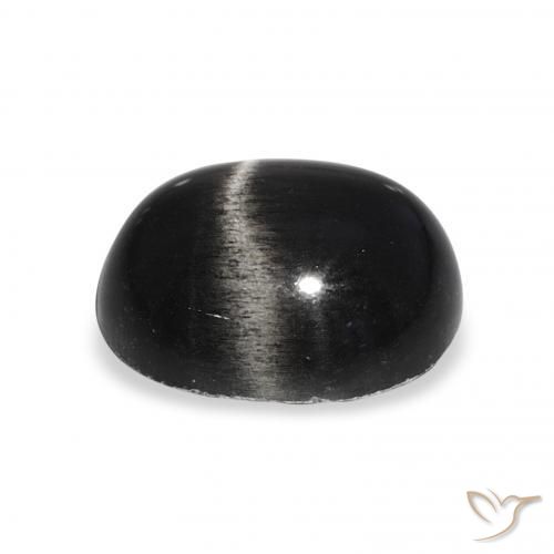 Diopside étoilé Noire naturelle ovale, 6.78 ct, Opaque