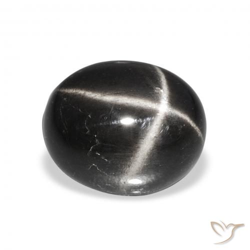 6.35ct Noire Diopside étoilé, ovale, Opaque