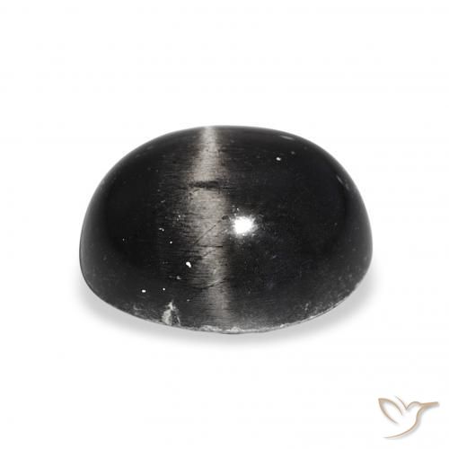 Diopside étoilé Noire naturelle ovale, 6.92 ct, Opaque
