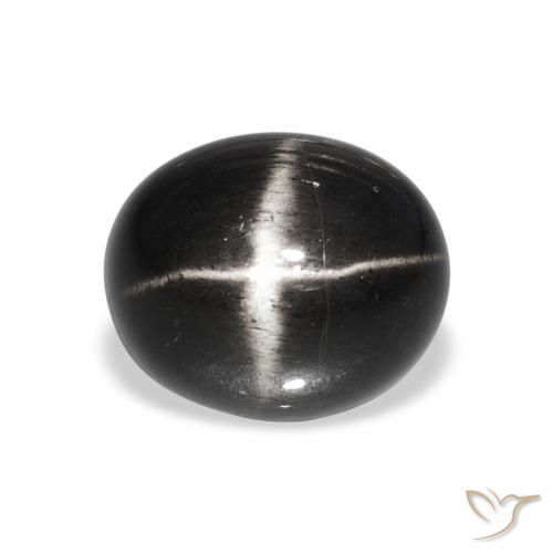 6.98ct Noire Diopside étoilé, ovale, Opaque