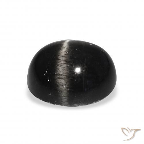 Diopside étoilé Noire naturelle ovale, 6.98 ct, Opaque