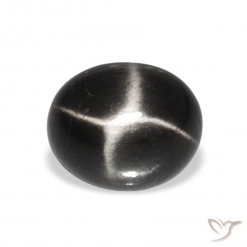 6.30ct Noire Diopside étoilé, ovale, Opaque