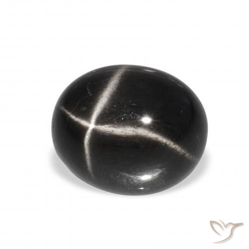 Diopside étoilé Noire naturelle ovale, 6.30 ct, Opaque