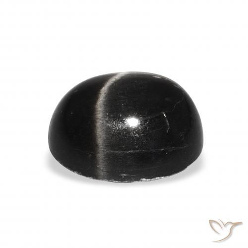 Diopside étoilé Noire naturelle ovale, 6.30 ct, Opaque