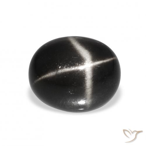 7.59ct Noire Diopside étoilé, ovale, Opaque