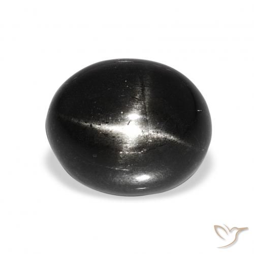 6.48ct Noire Diopside étoilé, ovale, Opaque