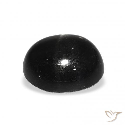 Diopside étoilé Noire naturelle ovale, 6.48 ct, Opaque