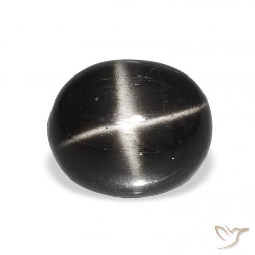6.11ct Noire Diopside étoilé, ovale, Opaque