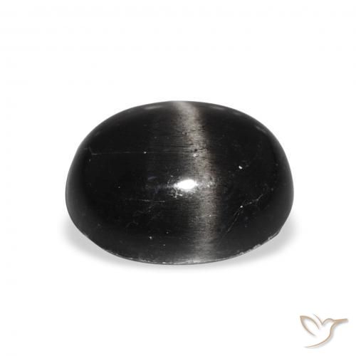 Diopside étoilé Noire naturelle ovale, 6.11 ct, Opaque
