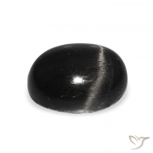 Diopside étoilé Noire naturelle ovale, 6.66 ct, Opaque