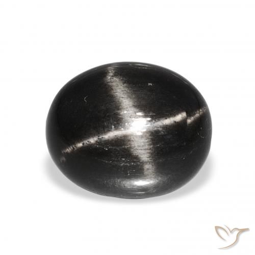 7.29ct Noire Diopside étoilé, ovale, Opaque