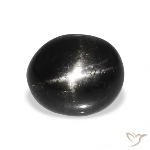7.74ct Noire Diopside étoilé, ovale, Opaque