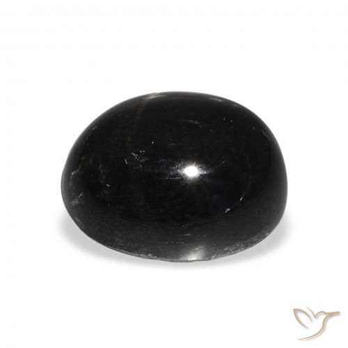 Diopside étoilé Noire naturelle ovale, 7.74 ct, Opaque