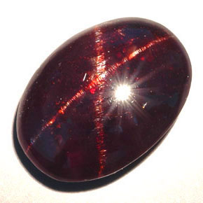 Grenat étoilé noir naturelle coupe ovale, 15,79 ct, opaque
