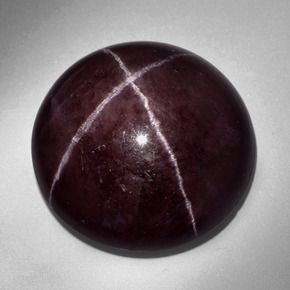 Grenat étoilé rouge naturelle coupe roude, 60,59 ct, opaque