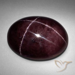 Grenat étoilé Rouge foncé naturelle ovale, 71.36 ct, Opaque