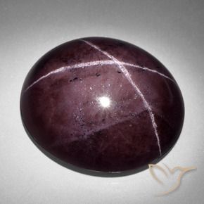 Grenat étoilé Rouge acajou naturelle ovale, 93.06 ct, Opaque